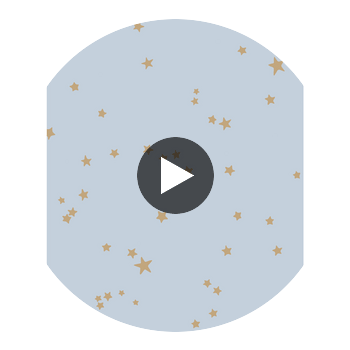 Stars - Powder Blue  By Cole & Son | Cole & Son Whimsical | Novelty Wallcovering Print Circular Swatch | DW