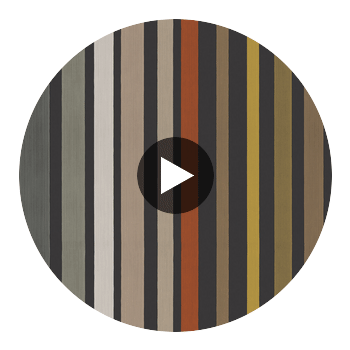 Carousel Stripe - Charcoal Multi By Cole & Son | Cole & Son Mariinsky Damask |  Wallcovering Print Circular Swatch | DW