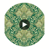 Pushkin - Forest Green Multi By Cole & Son | Cole & Son Mariinsky Damask |  Wallcovering Print Circular Swatch | DW