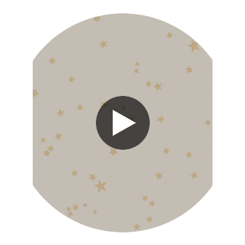Stars - Linen & Gold  By Cole & Son | Cole & Son Whimsical | Novelty Wallcovering Print Circular Swatch | DW