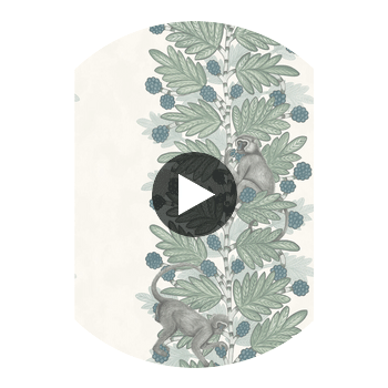 Acacia - Blue & Green Multi By Cole & Son | Cole & Son Ardmore |  Wallcovering Print Circular Swatch | DW