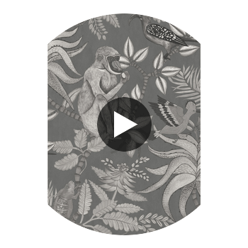 Savuti - Charcoal Charcoal By Cole & Son | Cole & Son Ardmore |  Wallcovering Print Circular Swatch | DW