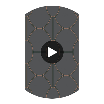 Riviera - Charcoal  By Cole & Son | Cole & Son Geometric Ii |  Wallcovering Print Circular Swatch | DW