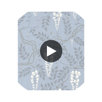 Egerton - Blue  By Cole & Son | Cole & Son Archive Anthology |Botanical & Floral  Wallcovering Print Circular Swatch | DW