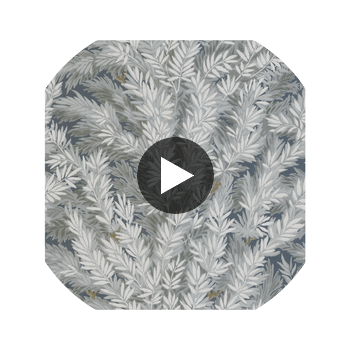 Florencecourt - Charcoal  By Cole & Son | Cole & Son Archive Anthology |Botanical & Floral  Wallcovering Print Circular Swatch | DW