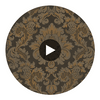 Stravinsky - Charcoal & Bronze Taupe By Cole & Son | Cole & Son Mariinsky Damask |  Wallcovering Print Circular Swatch | DW