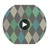 Punchinello - Teal On Char  By Cole & Son | Cole & Son Whimsical |Diamond Geometric Wallcovering Print Circular Swatch | DW