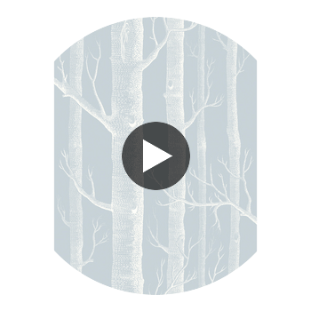 Woods - Powder Blue  By Cole & Son | Cole & Son Whimsical | Novelty Wallcovering Print Circular Swatch | DW