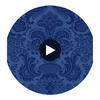 Petrouchka - Blue Blue By Cole & Son | Cole & Son Mariinsky Damask |  Wallcovering Print Circular Swatch | DW