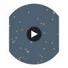 Stars - Midnight Blu  By Cole & Son | Cole & Son Whimsical | Novelty Wallcovering Print Circular Swatch | DW