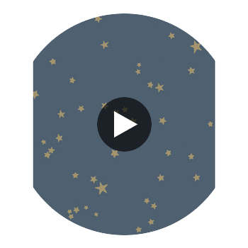 Stars - Midnight Blu  By Cole & Son | Cole & Son Whimsical | Novelty Wallcovering Print Circular Swatch | DW
