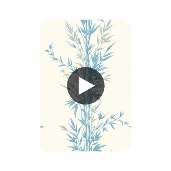Bamboo - Blue On Ivory  By Cole & Son | Cole & Son Archive Anthology |Botanical & Floral  Wallcovering Print Circular Swatch | DW