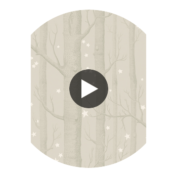 Woods & Stars - Grey  By Cole & Son | Cole & Son Whimsical | Novelty Wallcovering Print Circular Swatch | DW