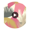 Deco Palm - Pink  By Cole & Son | Cole & Son Geometric Ii |  Wallcovering Print Circular Swatch | DW
