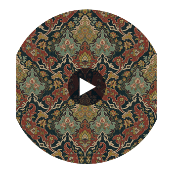 Pushkin - Multi-Coloured Multi By Cole & Son | Cole & Son Mariinsky Damask |  Wallcovering Print Circular Swatch | DW