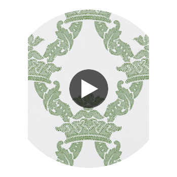 Borja - Verde Green By Gaston Y Daniela | Lorenzo Castillo Hispania Wp |Damask  Wallcovering Print Circular Swatch | DW