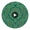 Stravinsky - Green Silver By Cole & Son | Cole & Son Mariinsky Damask |  Wallcovering Print Circular Swatch | DW