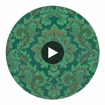 Stravinsky - Green Silver By Cole & Son | Cole & Son Mariinsky Damask |  Wallcovering Print Circular Swatch | DW