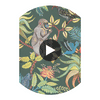 Savuti - Dark Petrol Multi Multi By Cole & Son | Cole & Son Ardmore |  Wallcovering Print Circular Swatch | DW