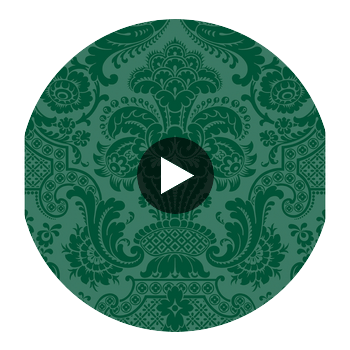 Petrouchka - Green Green By Cole & Son | Cole & Son Mariinsky Damask |  Wallcovering Print Circular Swatch | DW