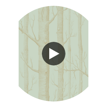 Woods - Green/Gold  By Cole & Son | Cole & Son Whimsical | Novelty Wallcovering Print Circular Swatch | DW