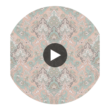 Pushkin - Pastel Multi Multi By Cole & Son | Cole & Son Mariinsky Damask |  Wallcovering Print Circular Swatch | DW