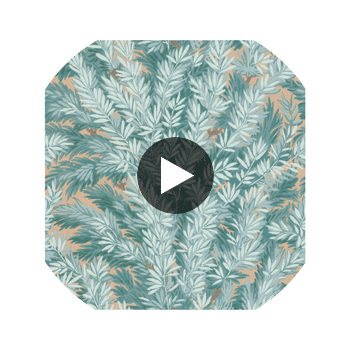 Florencecourt - Teal  By Cole & Son | Cole & Son Archive Anthology |Botanical & Floral  Wallcovering Print Circular Swatch | DW