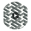 Luxor - Black And White  By Cole & Son | Cole & Son Geometric Ii |  Wallcovering Print Circular Swatch | DW