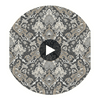 Pushkin - Charcoal Charcoal By Cole & Son | Cole & Son Mariinsky Damask |  Wallcovering Print Circular Swatch | DW