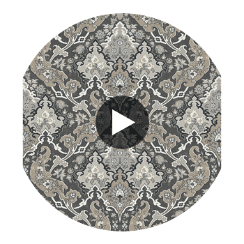 Pushkin - Charcoal Charcoal By Cole & Son | Cole & Son Mariinsky Damask |  Wallcovering Print Circular Swatch | DW