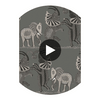 Safari Dance - Charcoal Black & White Charcoal By Cole & Son | Cole & Son Ardmore |  Wallcovering Print Circular Swatch | DW
