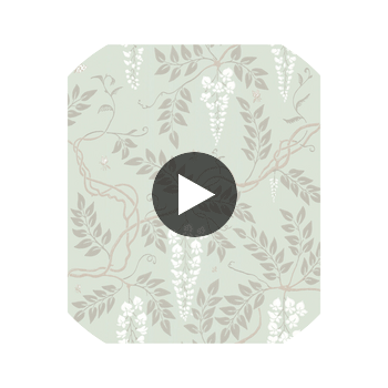 Egerton - Duck Egg  By Cole & Son | Cole & Son Archive Anthology |Botanical & Floral  Wallcovering Print Circular Swatch | DW