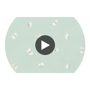 Peaseblossom - Duck Egg  By Cole & Son | Cole & Son Whimsical | Animal/Insects Wallcovering Print Circular Swatch | DW