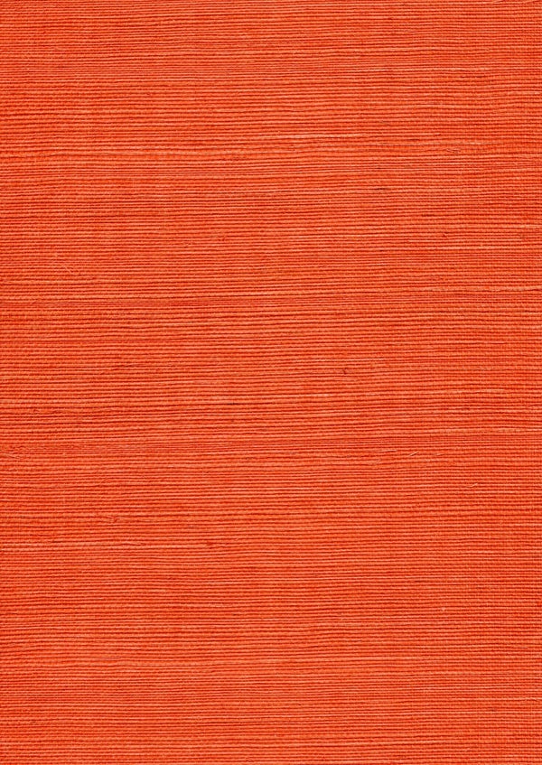 Norcia Coral Red Grasscloth Wallcovering | Fentucci