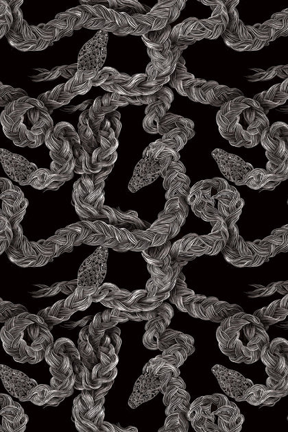Twisted Snakes Black | Phillipe Romano Screen Prints