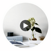 Fabian white | Sandberg Wallcovering Circular Swatch | DW