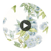 CAMELLIA GARDEN (AT24549) | Designer Wallcoverings Circular Swatch | DW