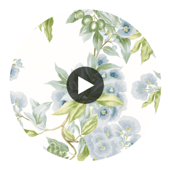CAMELLIA GARDEN (AT24549) | Designer Wallcoverings Circular Swatch | DW