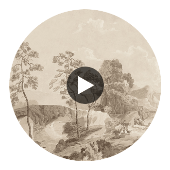 SAVERY MURAL WALLPAPER - SEPIA Circular Swatch | DW