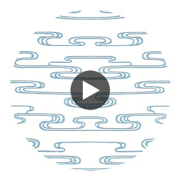 Waves | Anna French Wallcovering Circular Swatch | DW