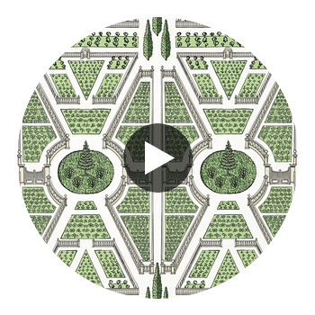 AERIAL GARDEN WALLPAPER Circular Swatch | DW