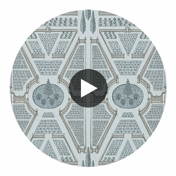 Aerial Garden | Anna French Wallcovering Circular Swatch | DW
