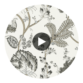 Kalamkari Vine | Anna French Wallcovering Circular Swatch | DW