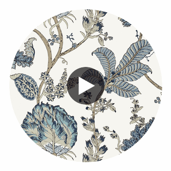 Kalamkari Vine | Anna French Wallcovering Circular Swatch | DW