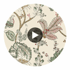 Kalamkari Vine | Anna French Wallcovering Circular Swatch | DW
