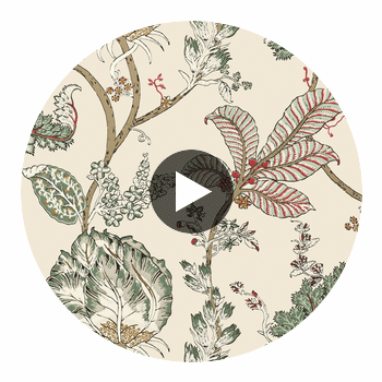 Kalamkari Vine | Anna French Wallcovering Circular Swatch | DW