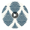 Palampore Leaf | Anna French Wallcovering Circular Swatch | DW