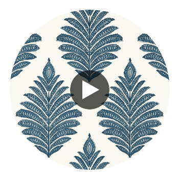 Palampore Leaf | Anna French Wallcovering Circular Swatch | DW