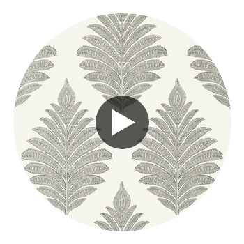 Palampore Leaf | Anna French Wallcovering Circular Swatch | DW