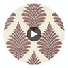Palampore Leaf | Anna French Wallcovering Circular Swatch | DW
